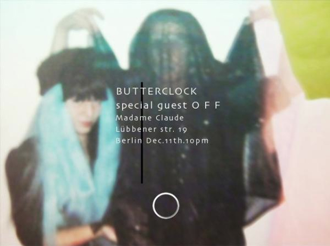 ButterClock at Madame Claude flyer