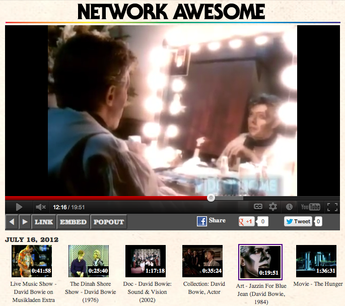 Bowie on Network Awesome