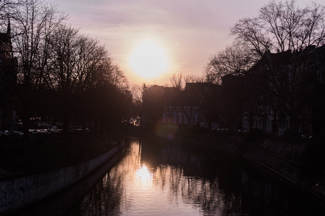 Maybachufer Berlin Canal Sunset