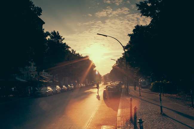 Berlin Sunset Lens Flare