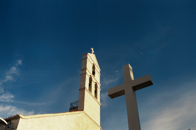 Church and blue sky of Croatia