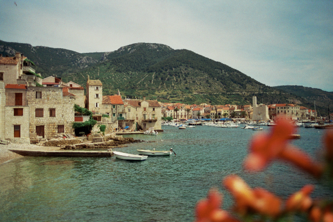 Port with fishing boats in Vis